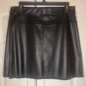 Max Studio Black faux Leather Mini Skirt